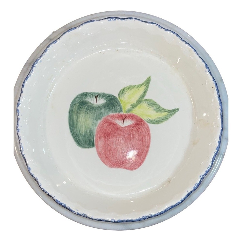 Vintage Laurie Gates Pie Plate Apples 9.75"